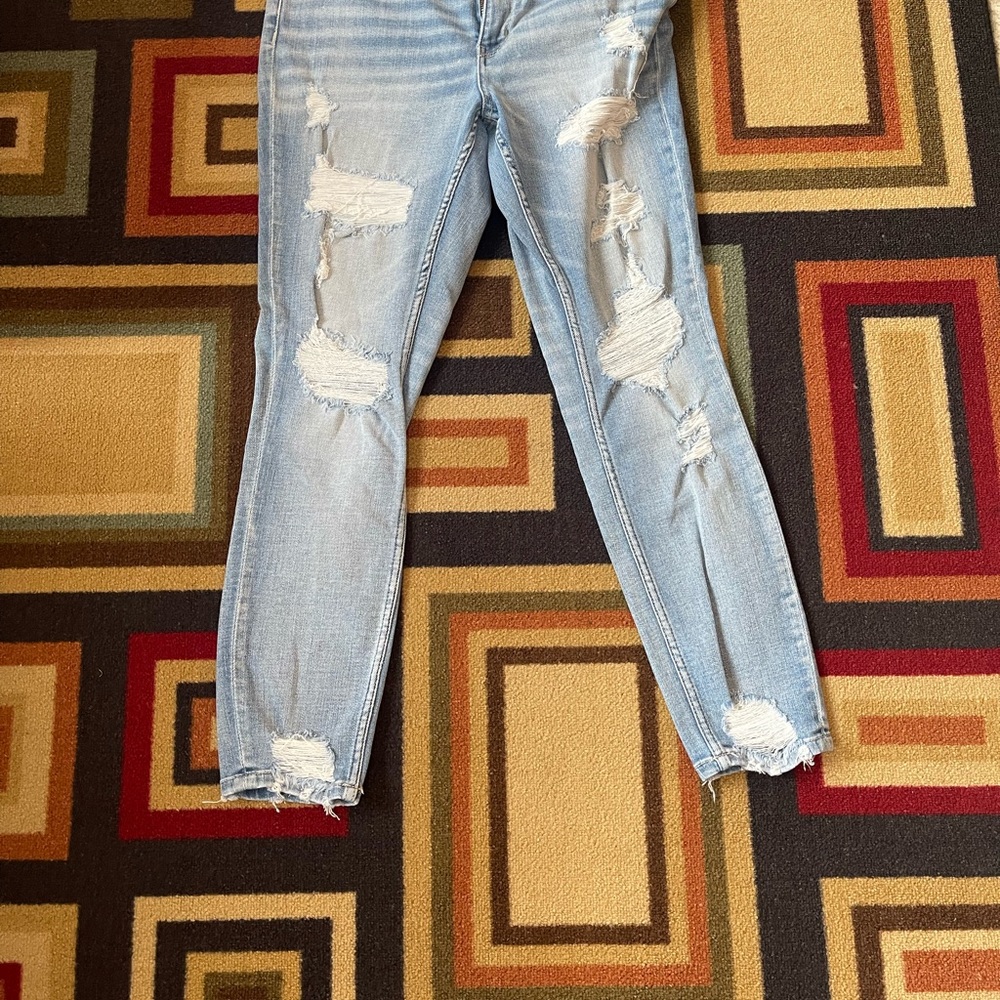 BKE Blue Skinny Distressed Jeans